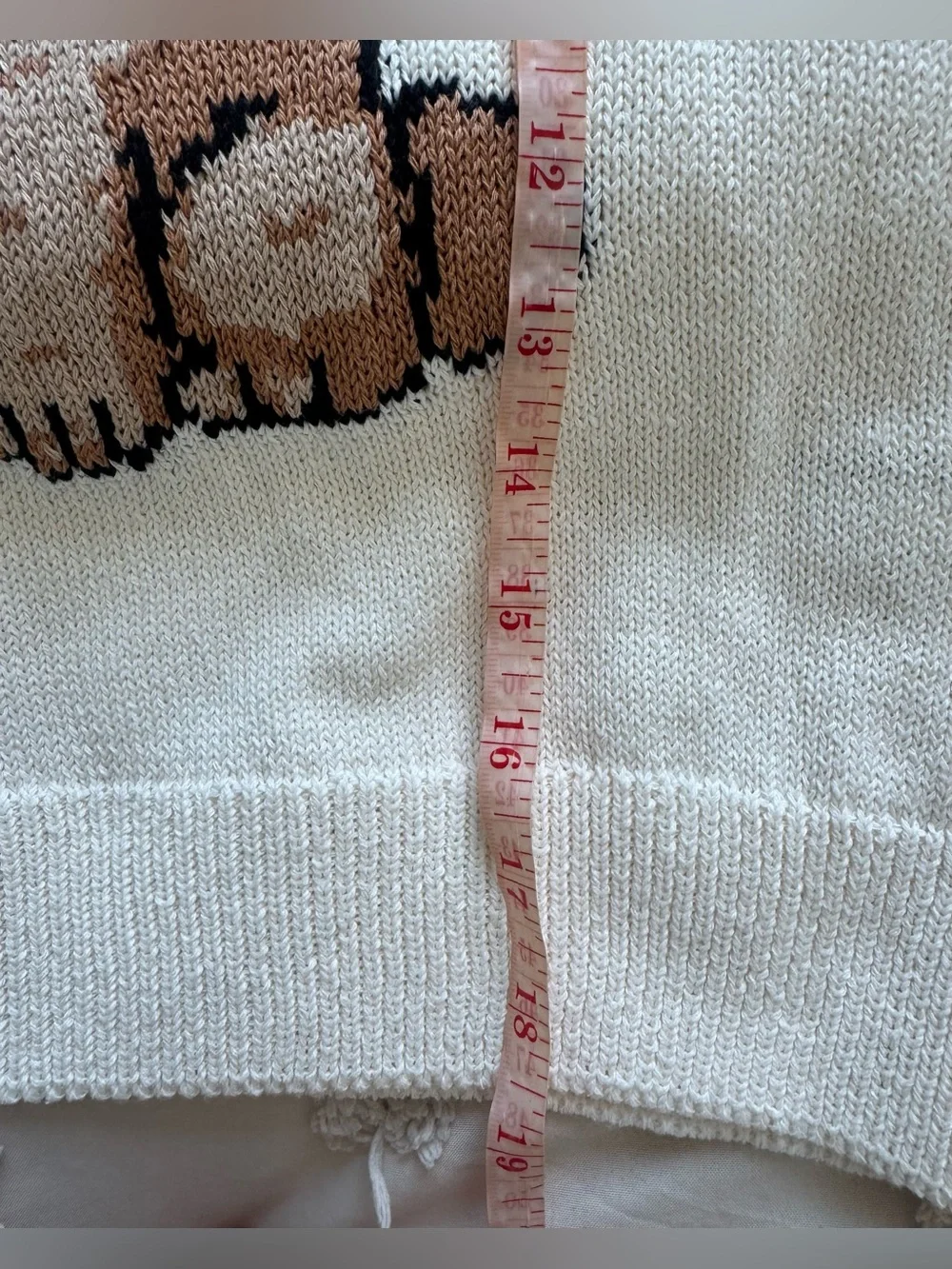 ZARA Girls Dog Knit Sweater Cream Size 9-10Y 140 Cute Puppy Graphic Pullover NWT